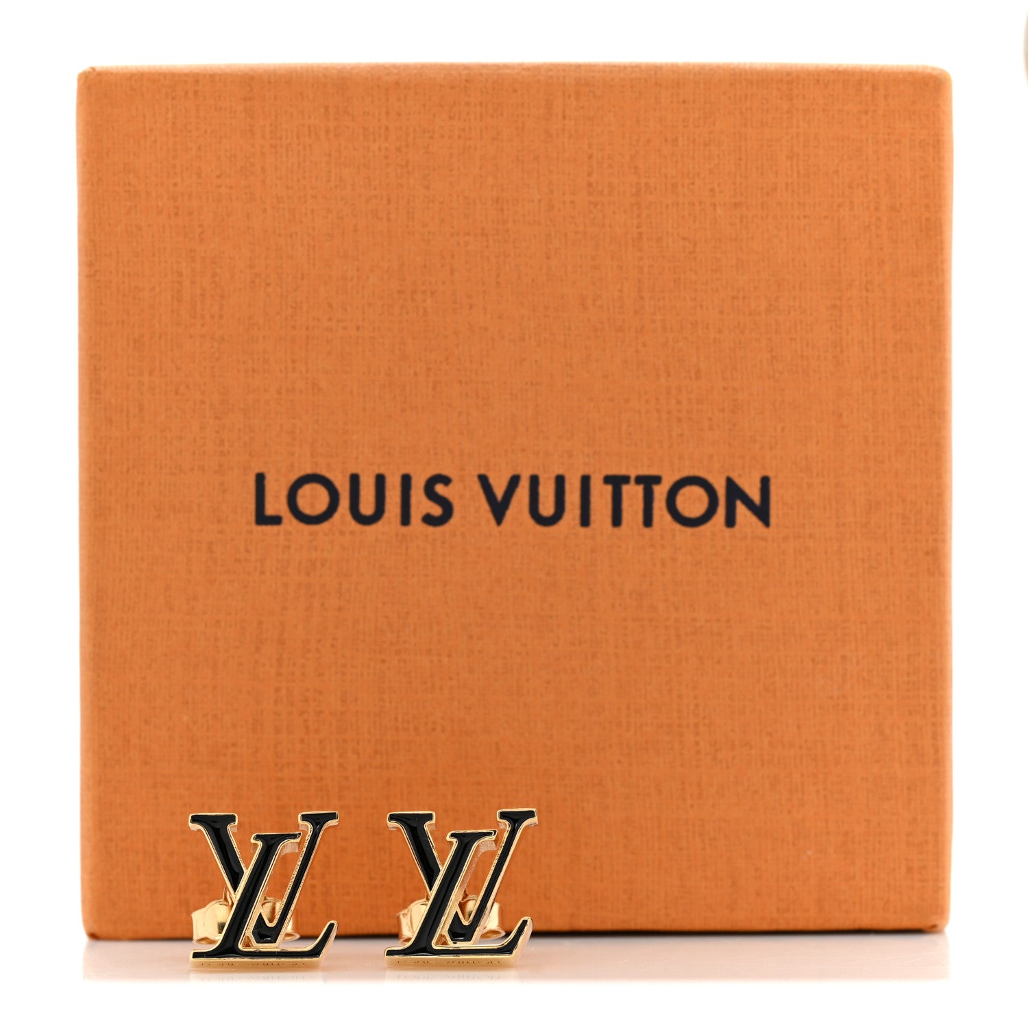 Louis Vuitton Metal Enamel LV Iconic Earrings Gold 6 of 6