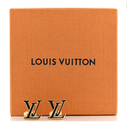 Louis Vuitton Metal Enamel LV Iconic Earrings Gold 6 of 6