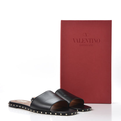 Valentino Garavani Nappa Soul Rockstud Flat Slide Sandals 40 Black 10 of 10