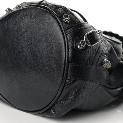 Balenciaga Agneau Arena Le Cagole Bucket Bag XS Black 10 of 10