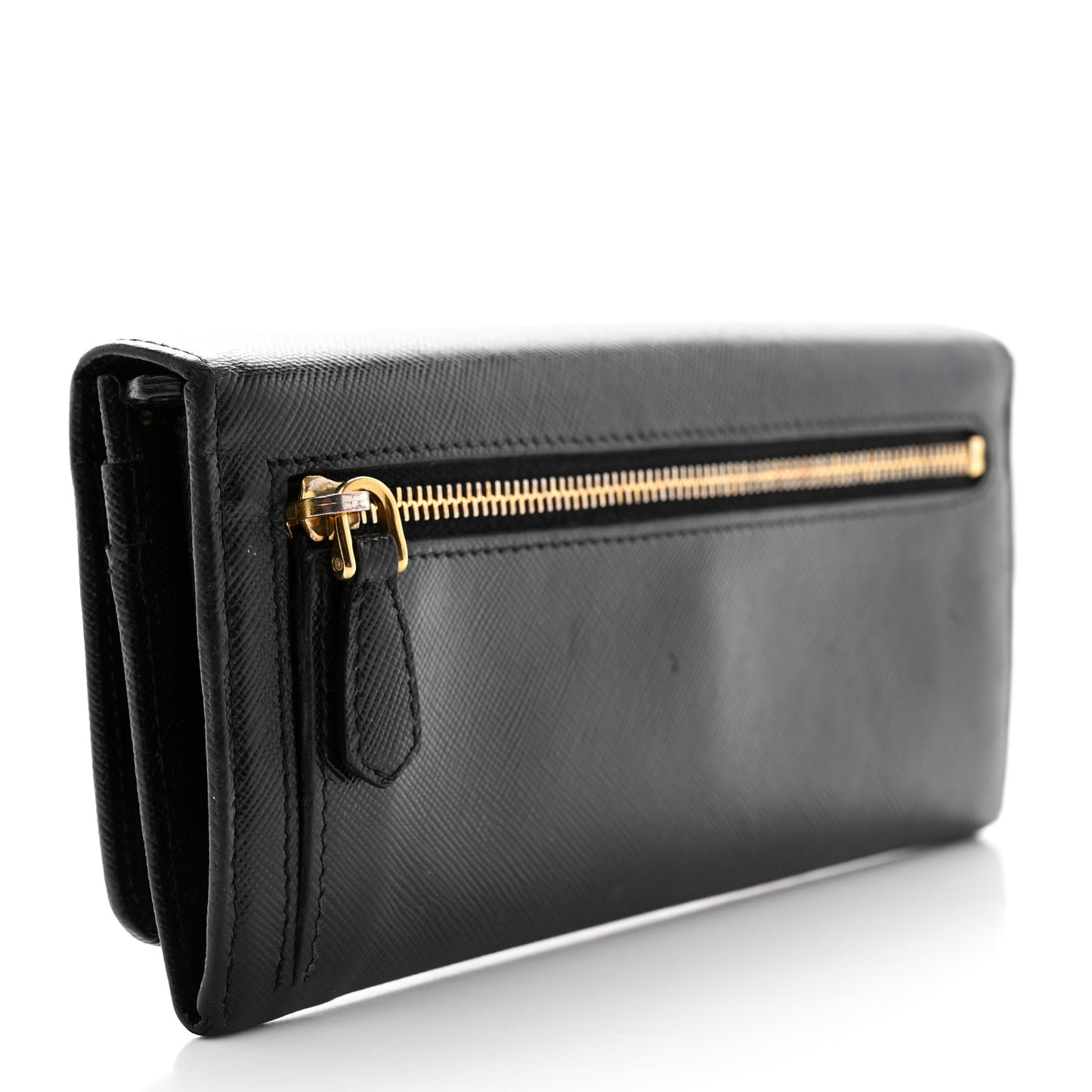 Saffiano Bow Continental Wallet Black