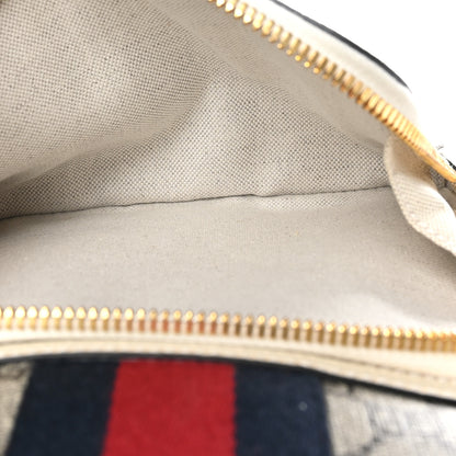 Gucci GG Supreme Monogram Textured Calfskin Web Small Ophidia Day Backpack Beige Ebony Mystic White 6 of 12