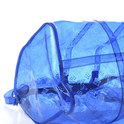 Louis Vuitton PVC Monogram Keepall Bandouliere 50 Blue 5 of 8