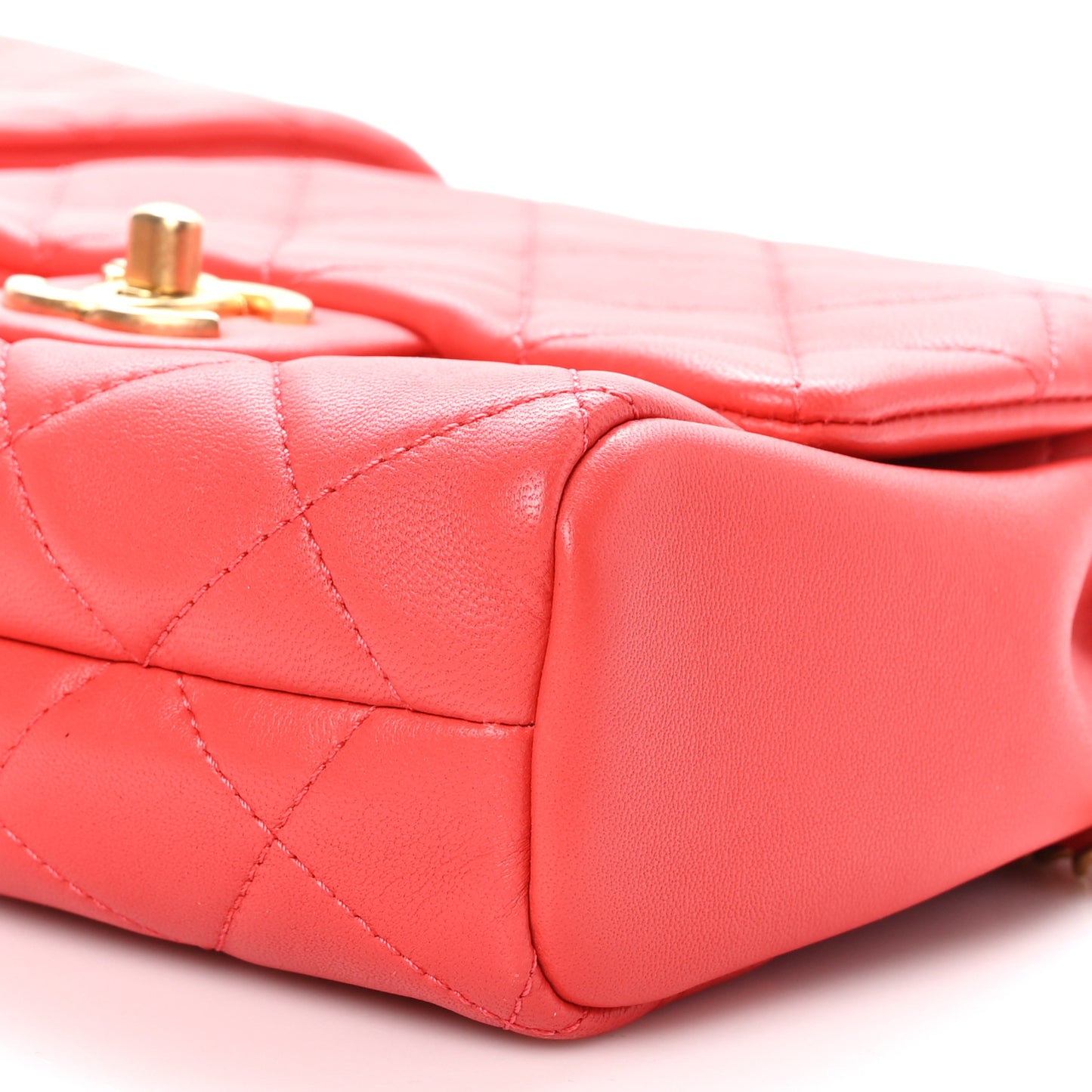 Lambskin Quilted Side-Packs Red