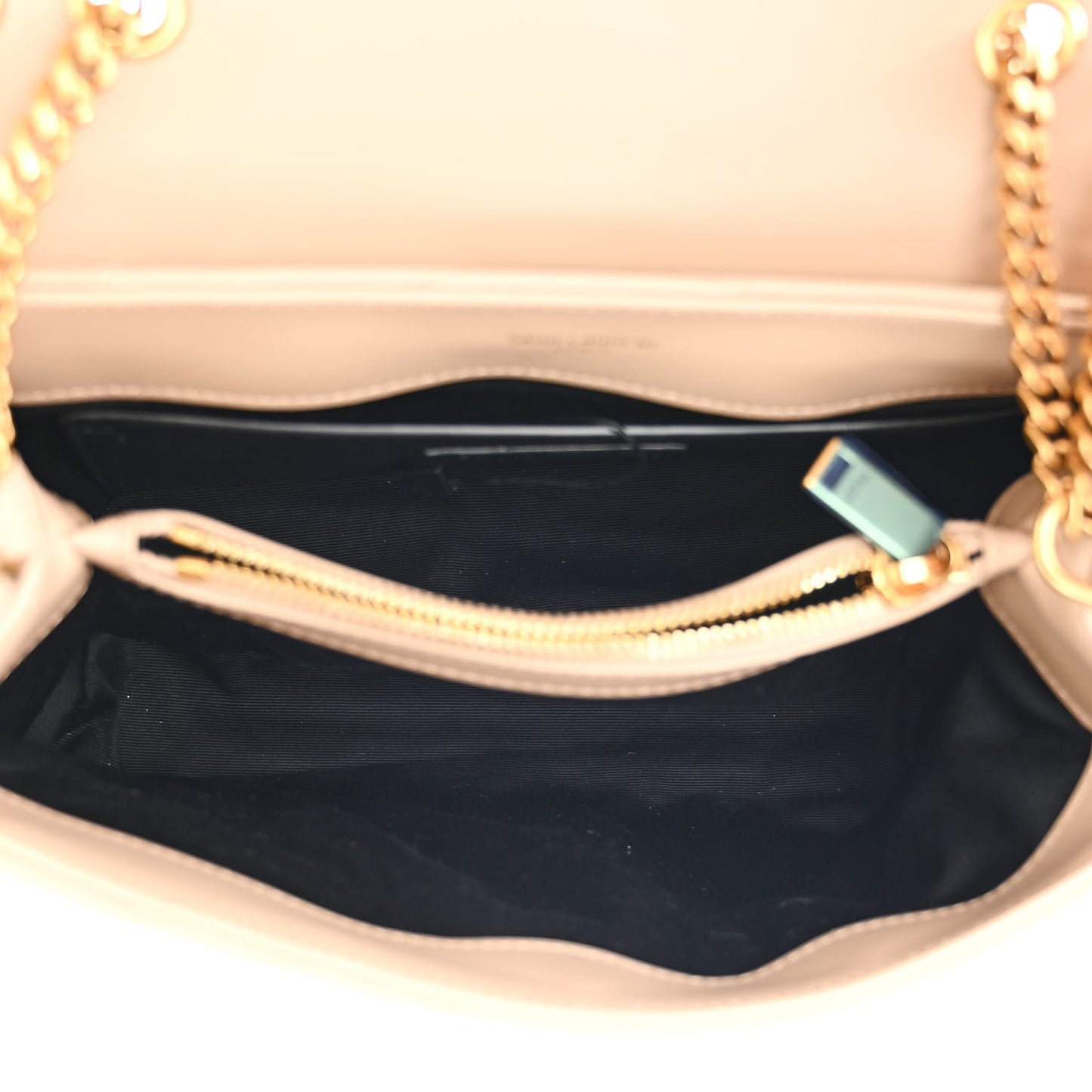 Calfskin Y Quilted Monogram Small Loulou Chain Satchel Dark Beige