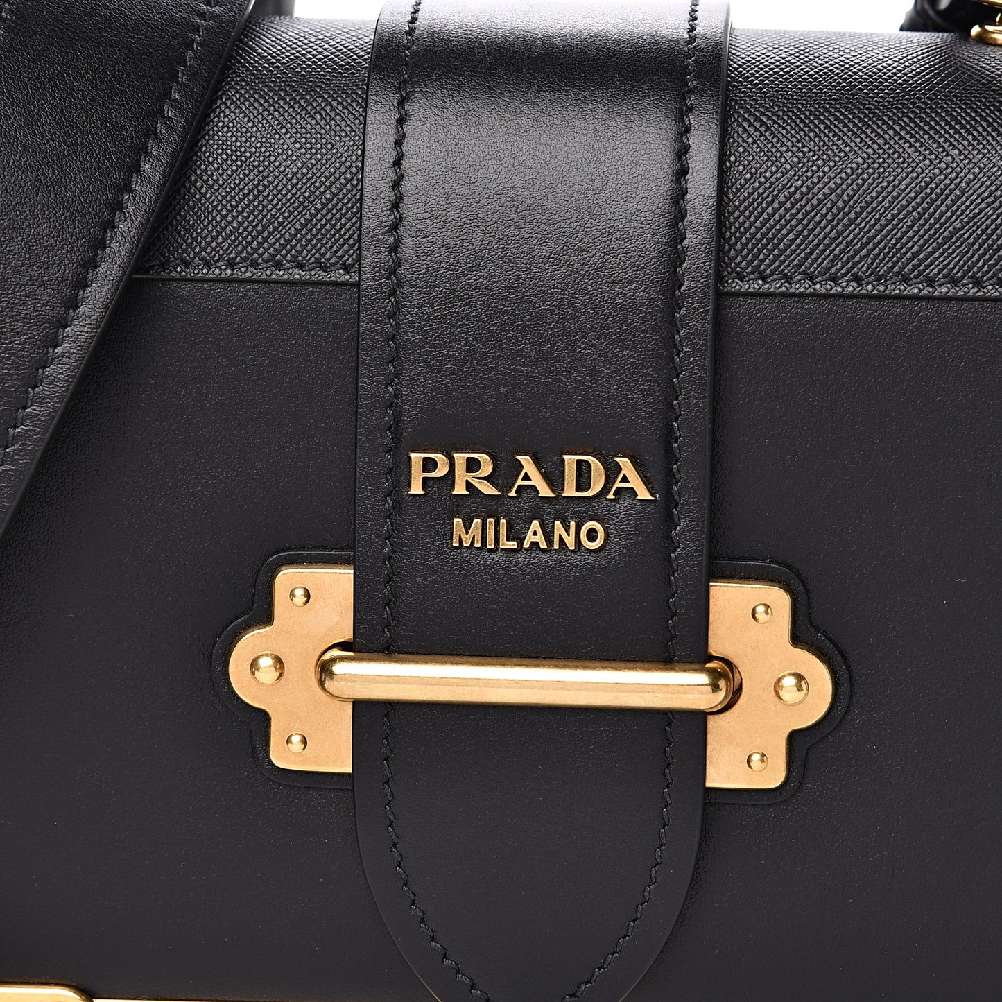 City Calf Saffiano Cahier Bag Black