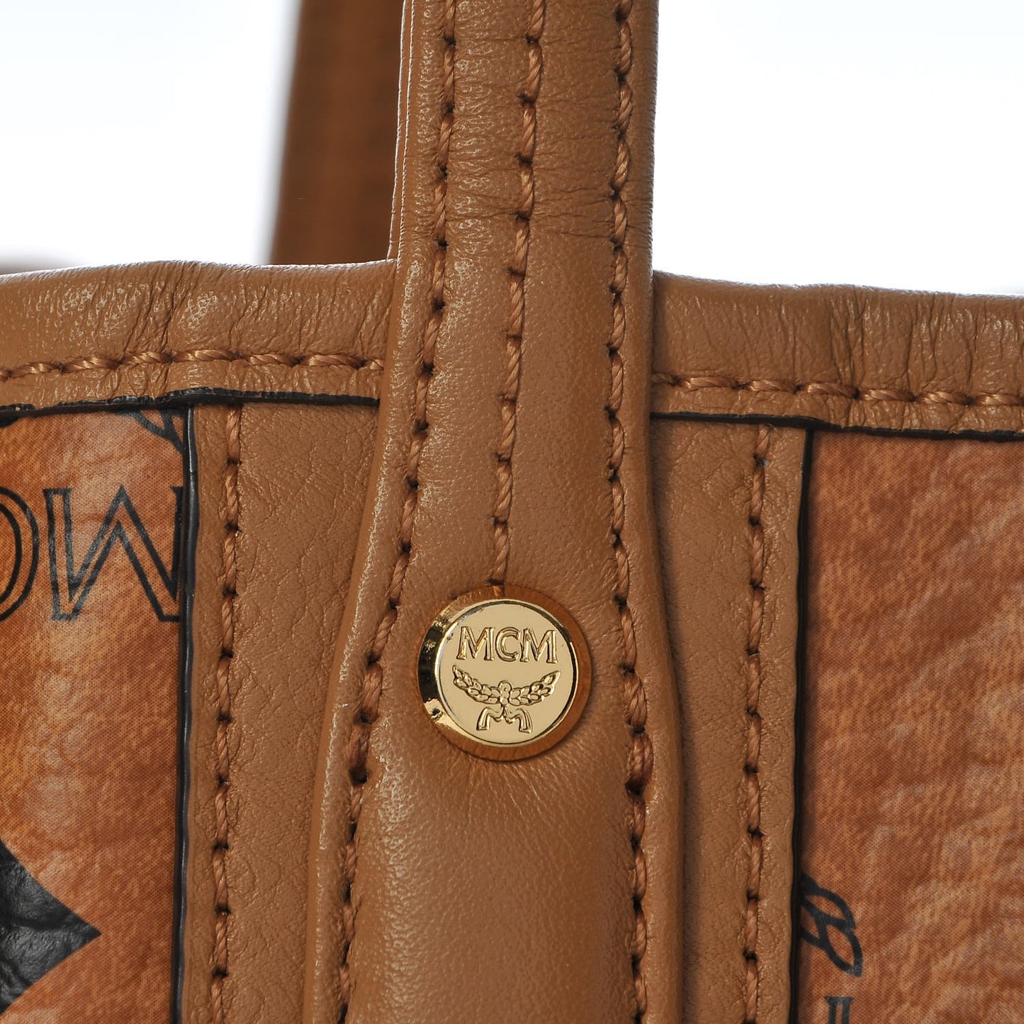Visetos Medium Liz Reversible Shopper Tote Cognac