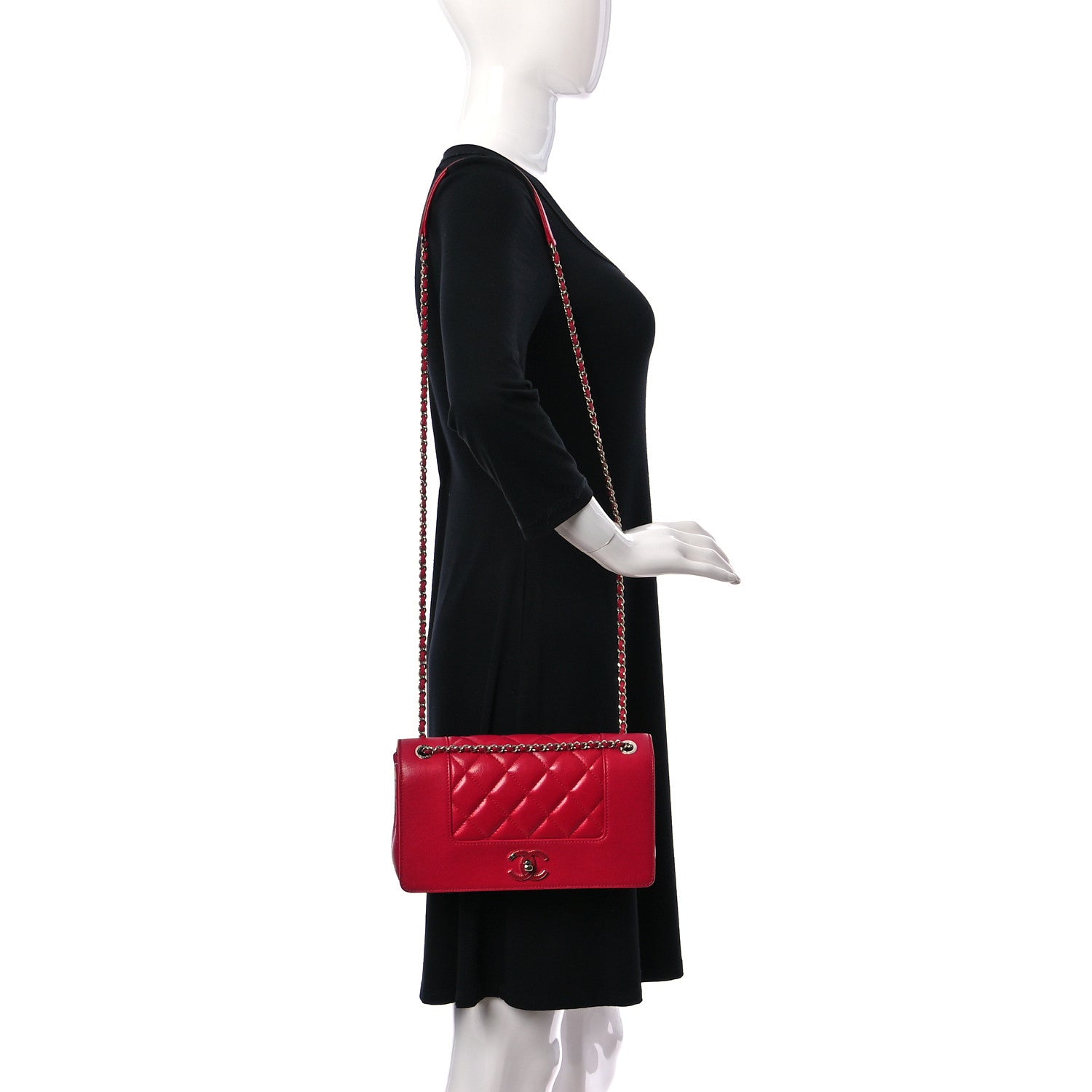 Chanel Sheepskin Quilted Medium Vintage Mademoiselle Flap Pink 2 of 10
