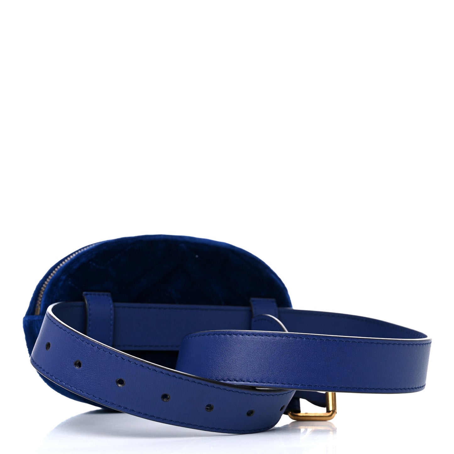 Velvet Matelasse GG Marmont Belt Bag 75 30 Cobalt Blue