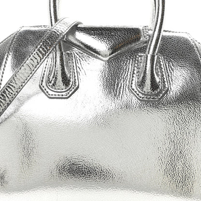 Givenchy Metallic Sugar Goatskin Mini Antigona Silver 8 of 10