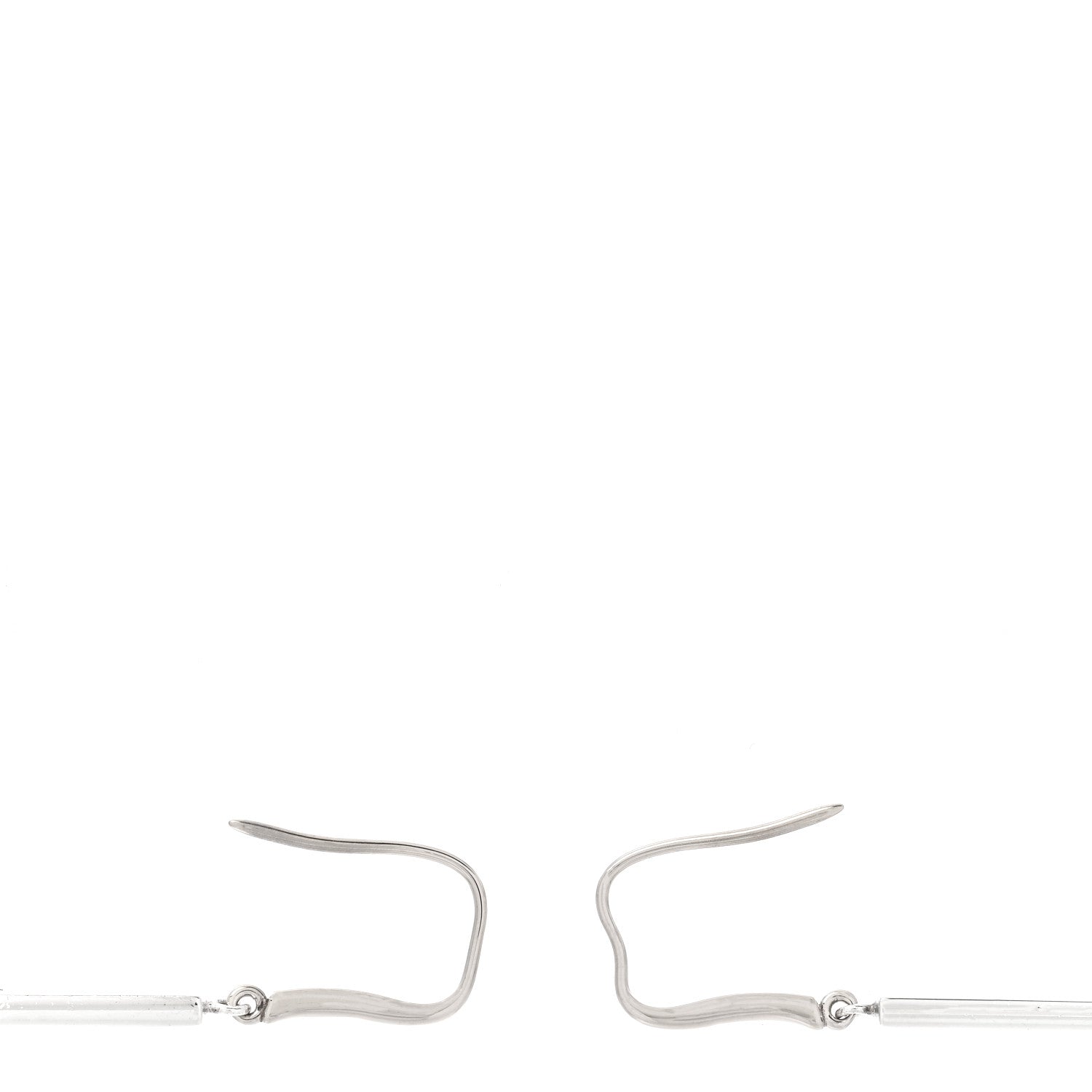 Tiffany Sterling Silver 1837 Bar Drop Earrings 3 of 4