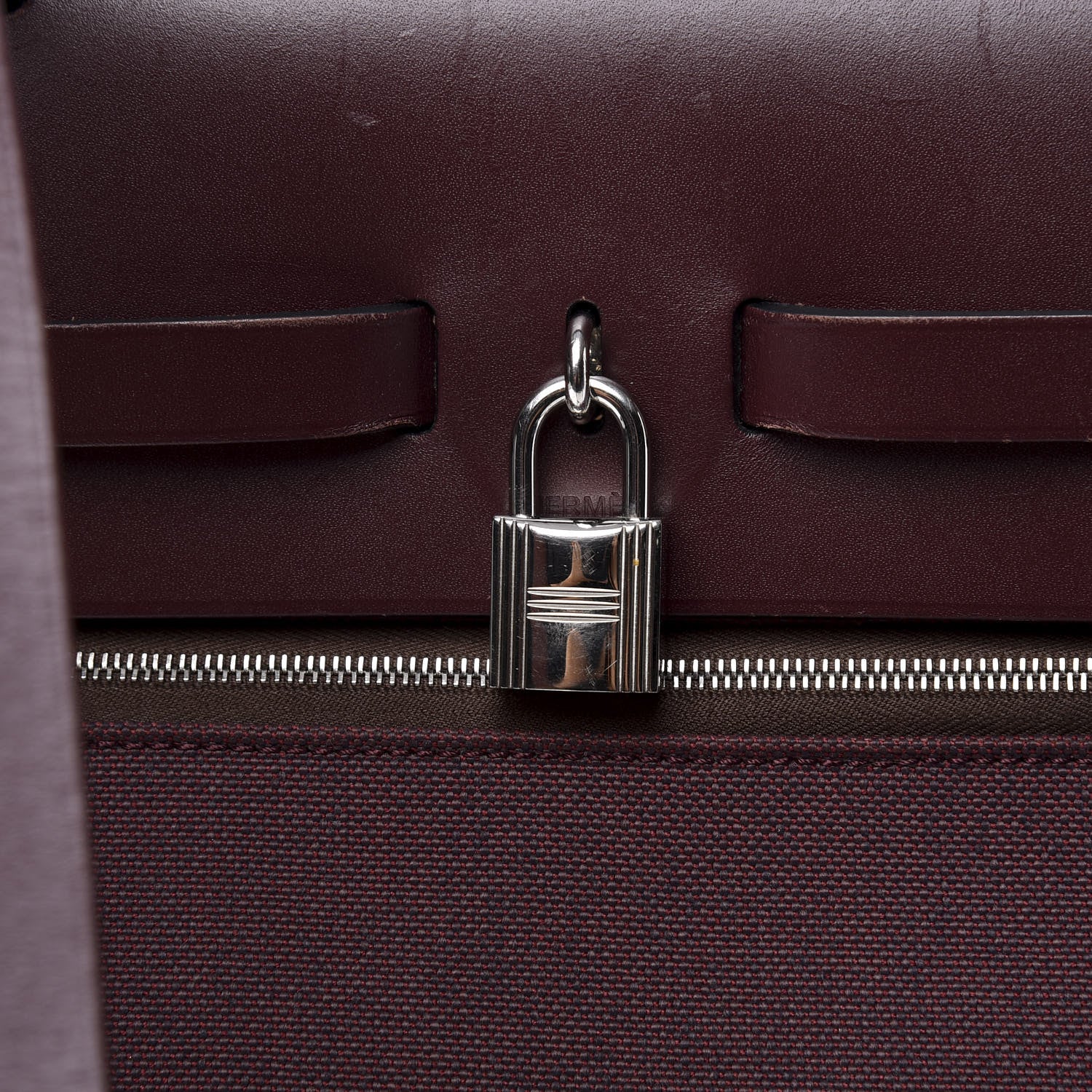 Hermes Toile Vache Hunter Herbag Zip 39 MM Prune 12 of 16
