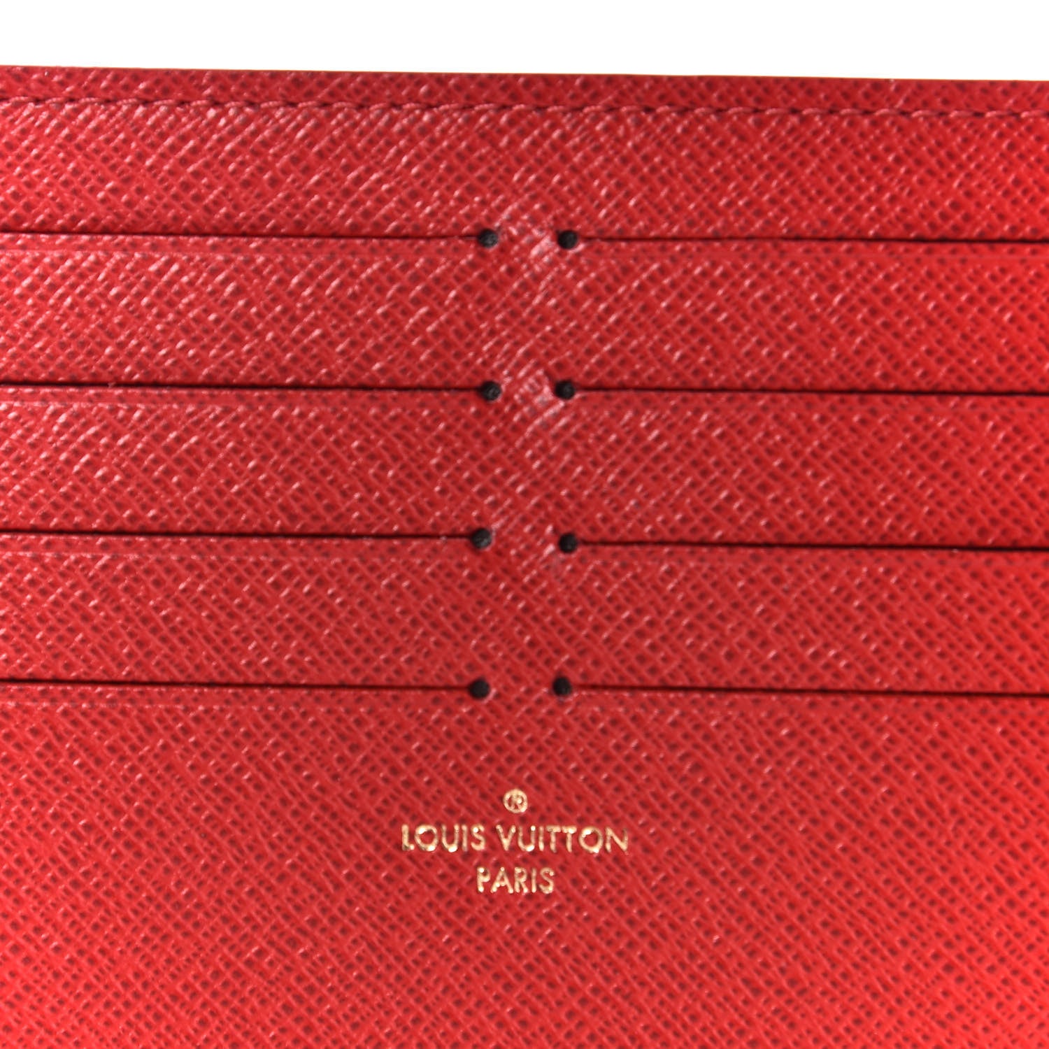 Louis Vuitton Calfskin Felicie Card Holder Insert Cherry 7 of 7