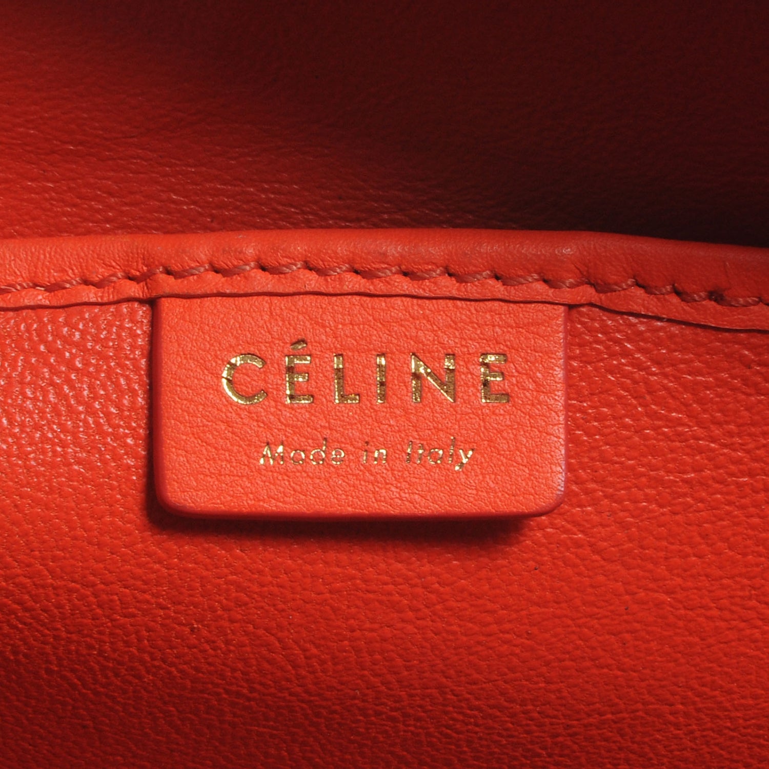 Celine Smooth Calfskin Nano Luggage Orange 7 of 8