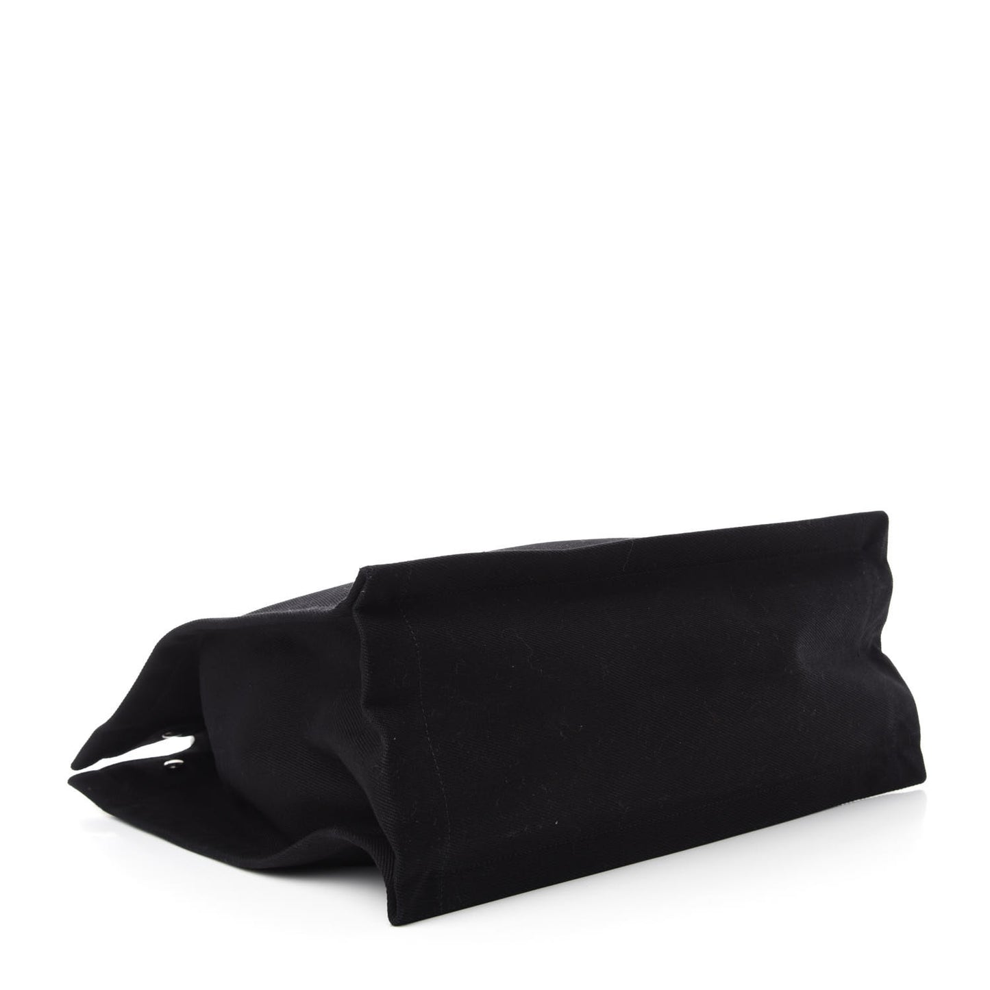 Linen Calfskin Rive Gauche North South Tote Black