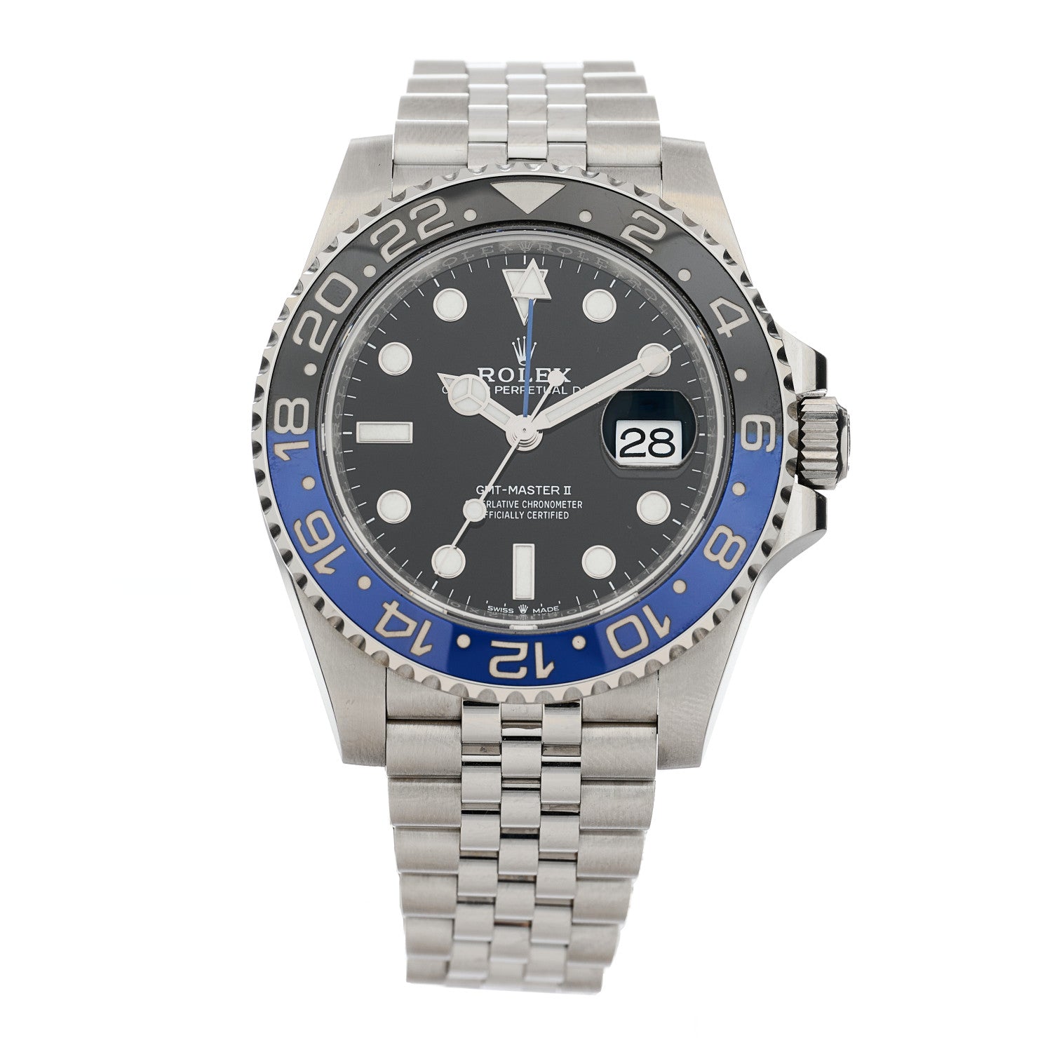 Rolex Stainless Steel 40mm Oyster Perpetual Date GMT Master Ⅱ Batgirl Watch 126710BLNR 1 of 5