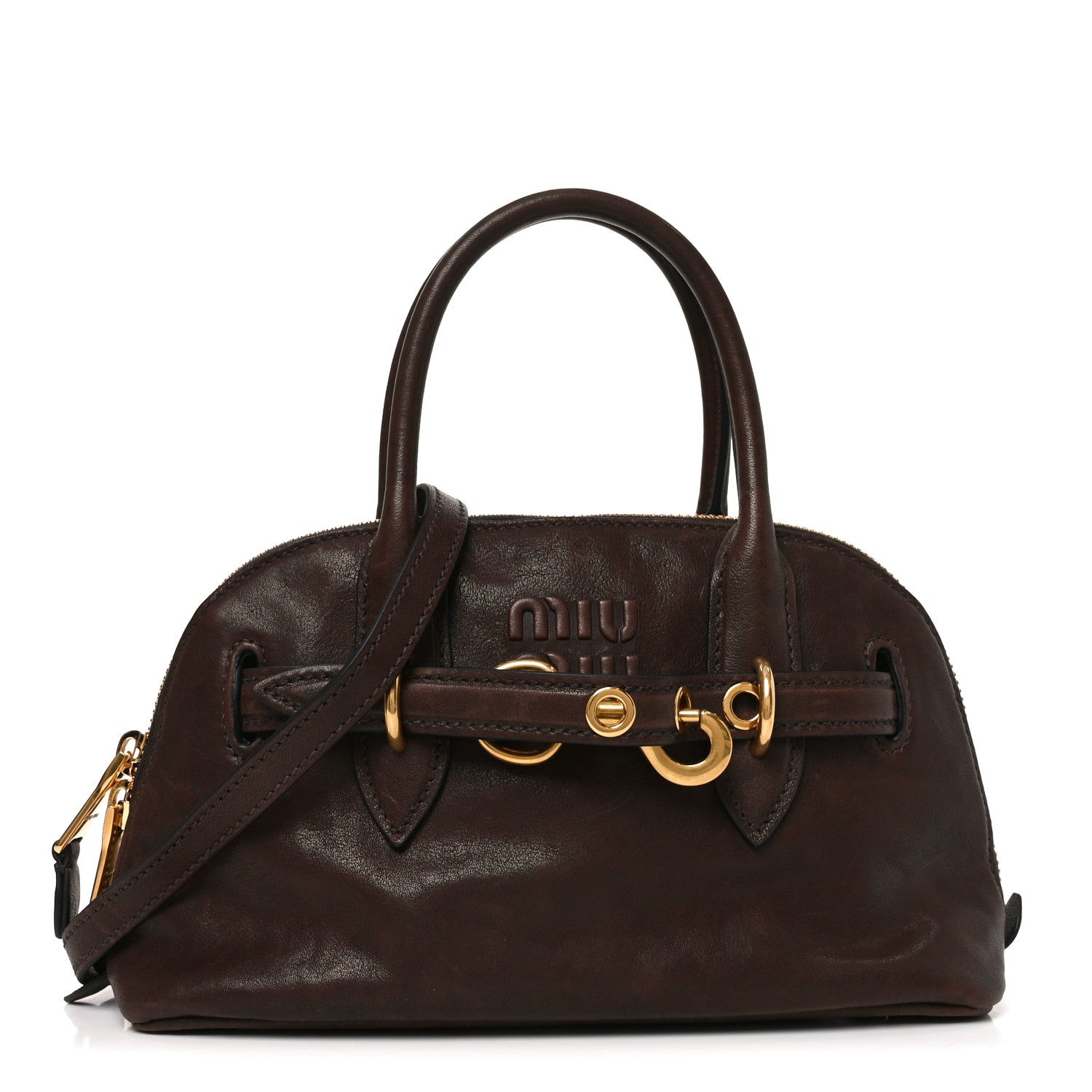 Miu Miu Nappa Aviator Small Aventure Bag Radica 1 of 9