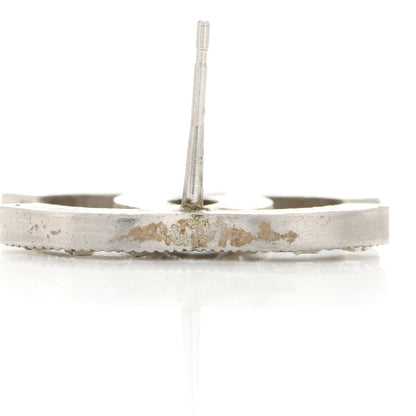 Chanel Baguette Crystal CC Earrings Silver 6 of 7