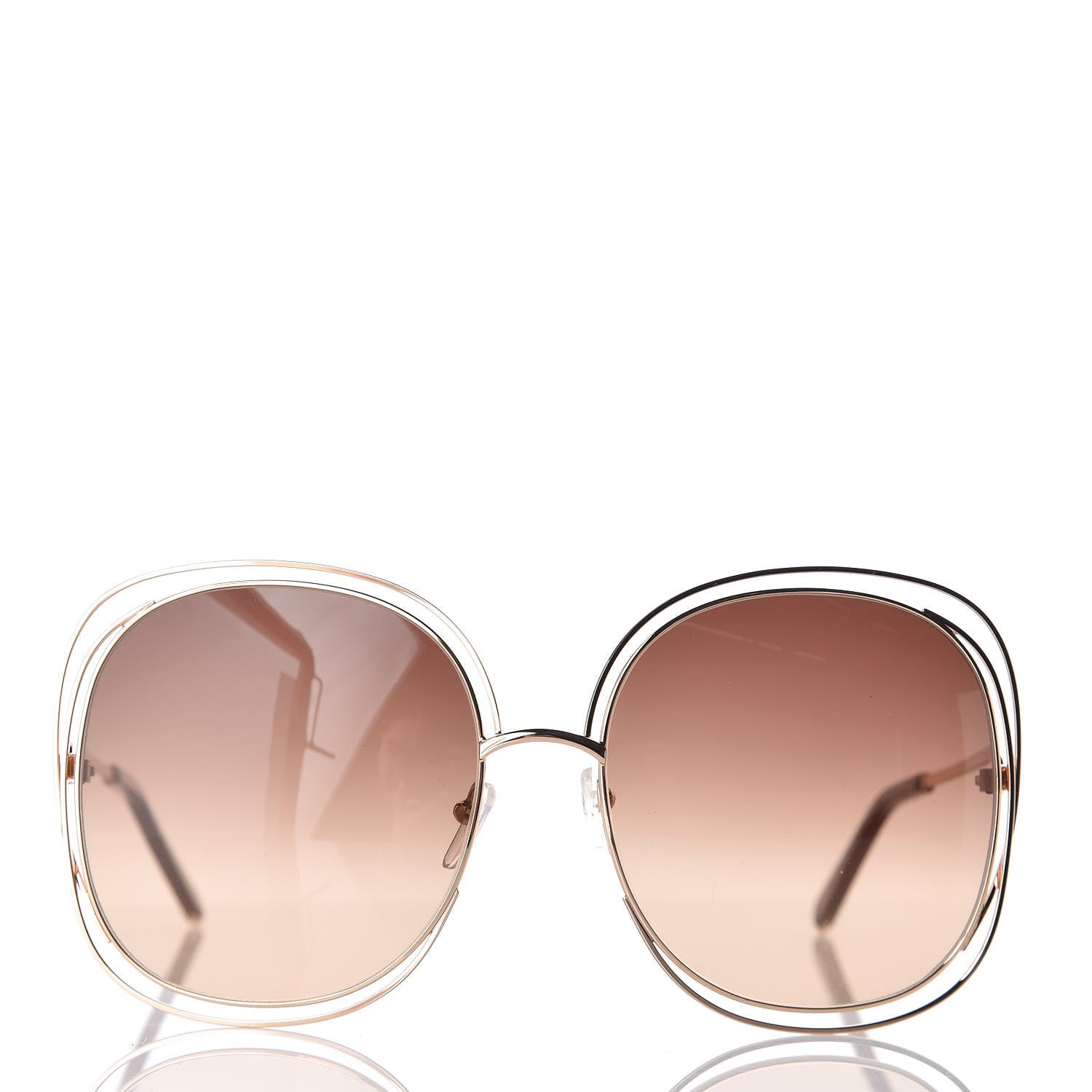 Chloe Oversized Round Sunglasses CE126S Gold 2 of 7