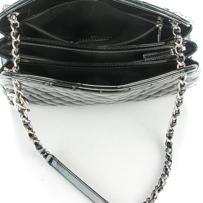 Chanel Patent Quilted Large Just Mademoiselle Bowling Bag Black 5 of 7