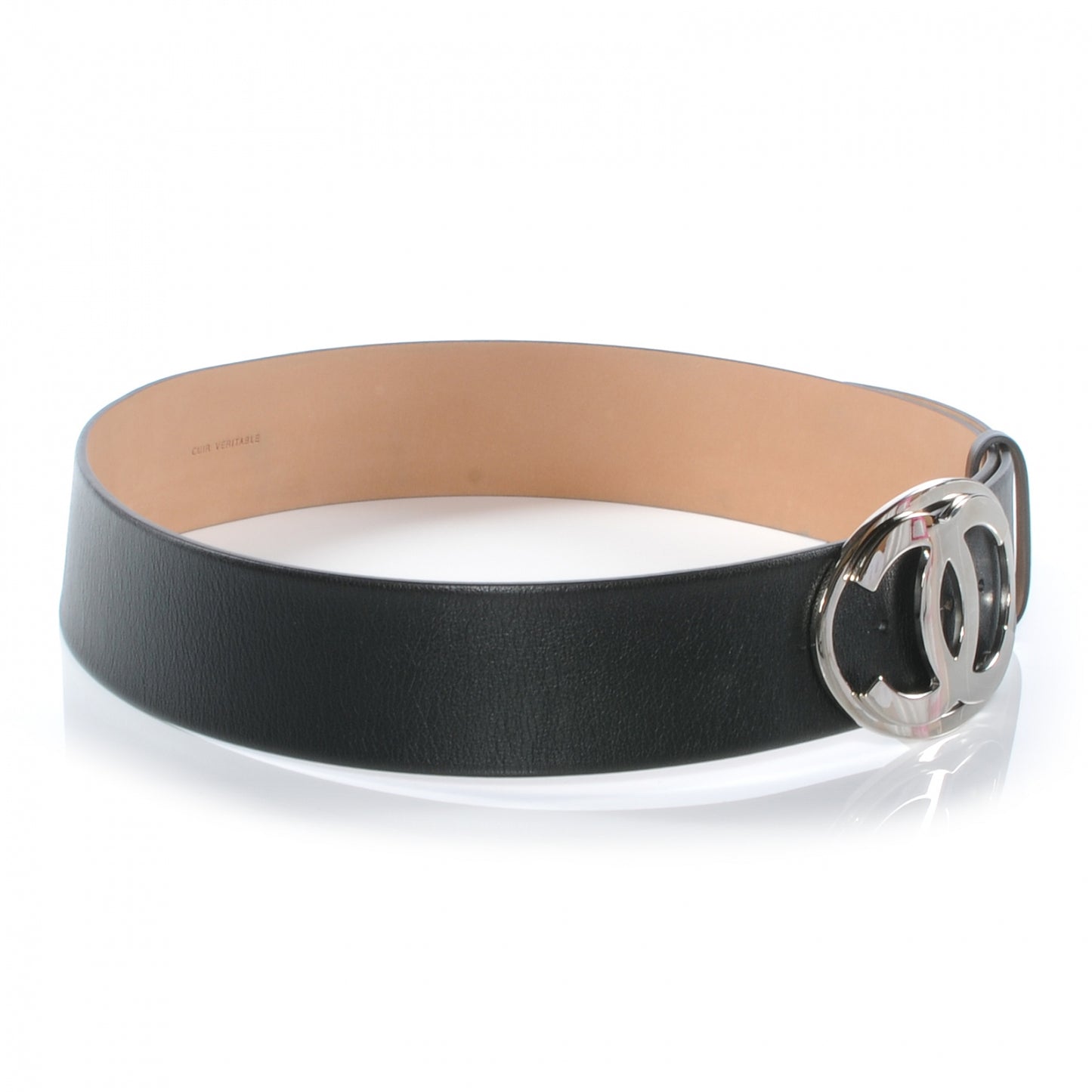 Leather CC Logo Belt 85 34 Black