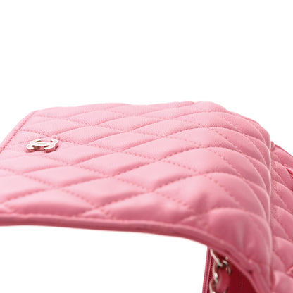 Chanel Lambskin Quilted Wallet On Chain WOC Pink 16 of 17