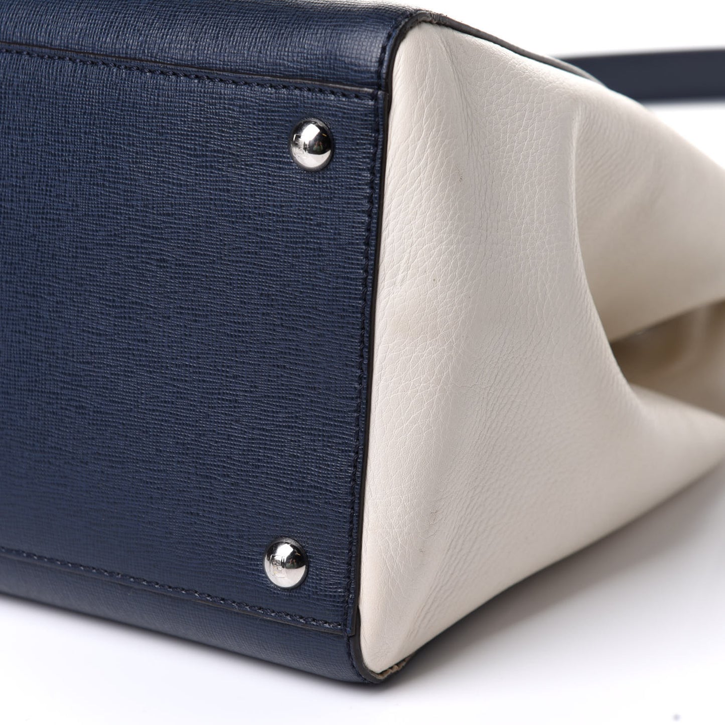 Vitello Elite Colorblock Regular 2Jours Tote Blackboard Cobalto White