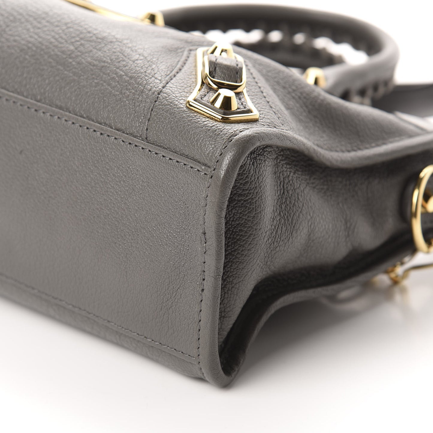 Chevre Gold Metallic Edge Hardware S City Gris Acier