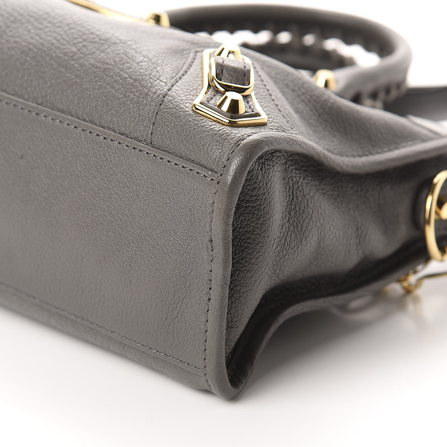 Balenciaga Chevre Gold Metallic Edge Hardware S City Gris Acier 7 of 10