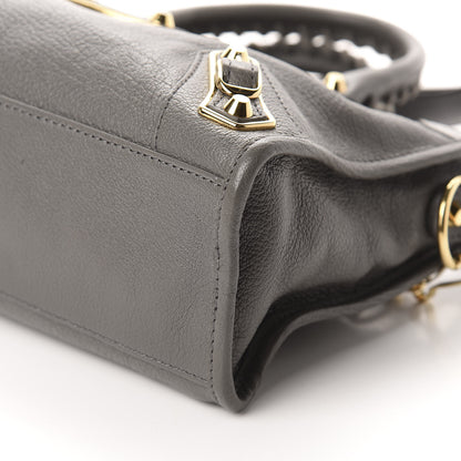 Balenciaga Chevre Gold Metallic Edge Hardware S City Gris Acier 7 of 10