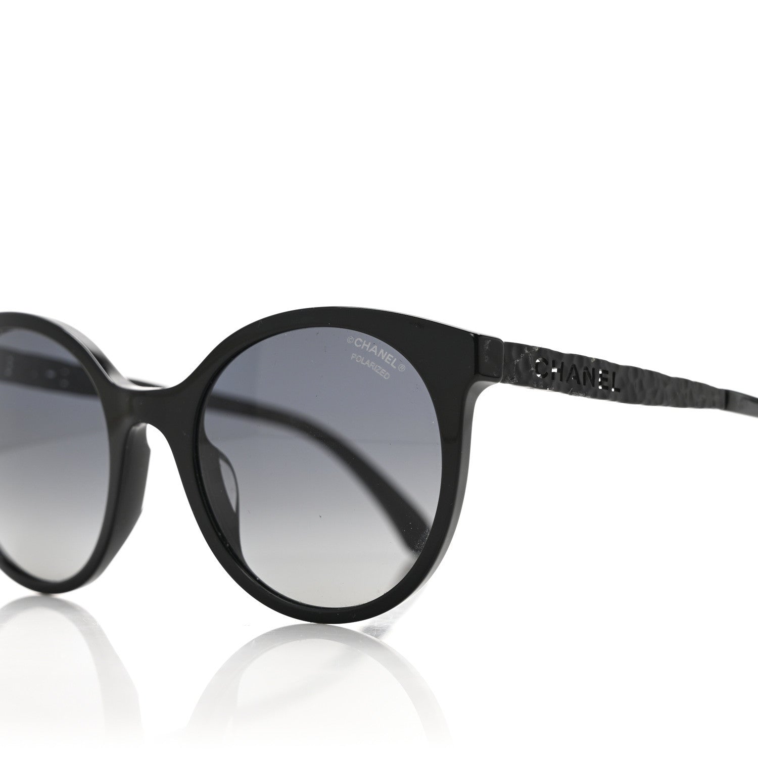 Chanel Acetate Metal Polarized Pantos Sunglasses 5440-A Black 4 of 7