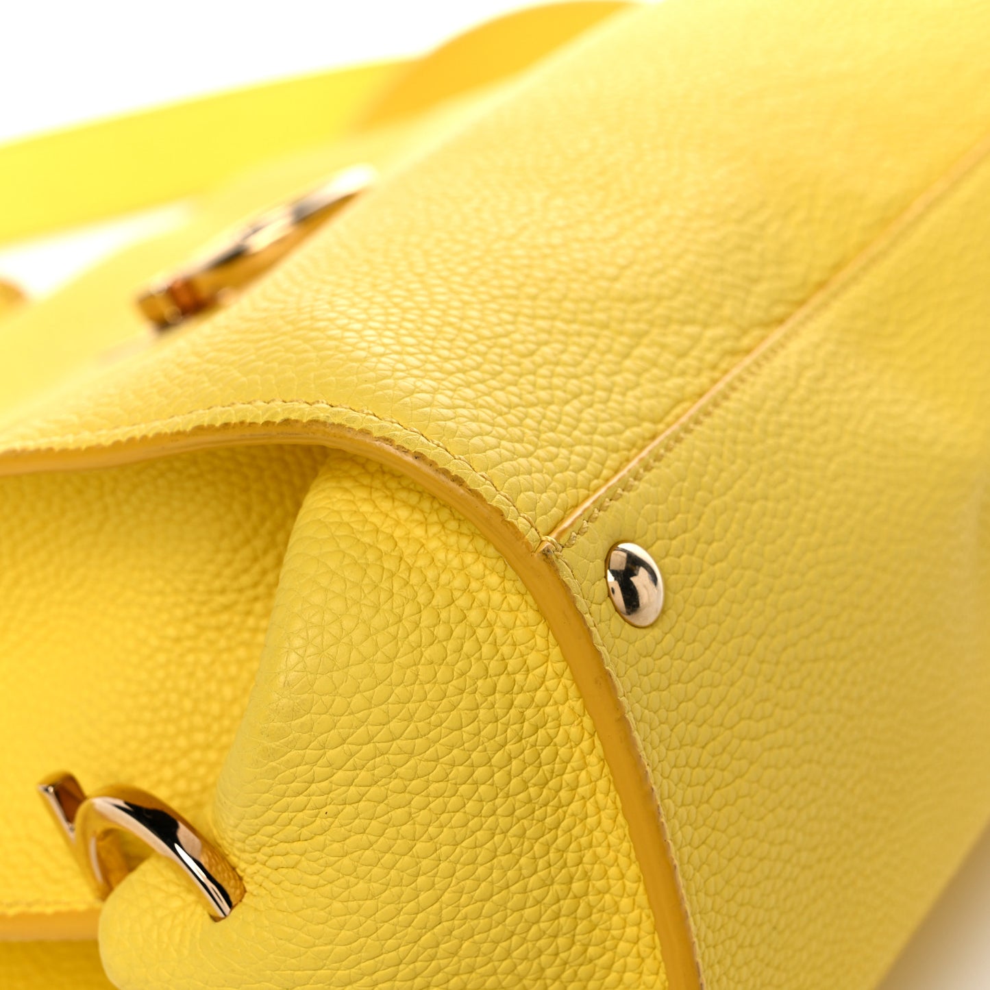 Calfskin Sofia Gancini Satchel Yellow