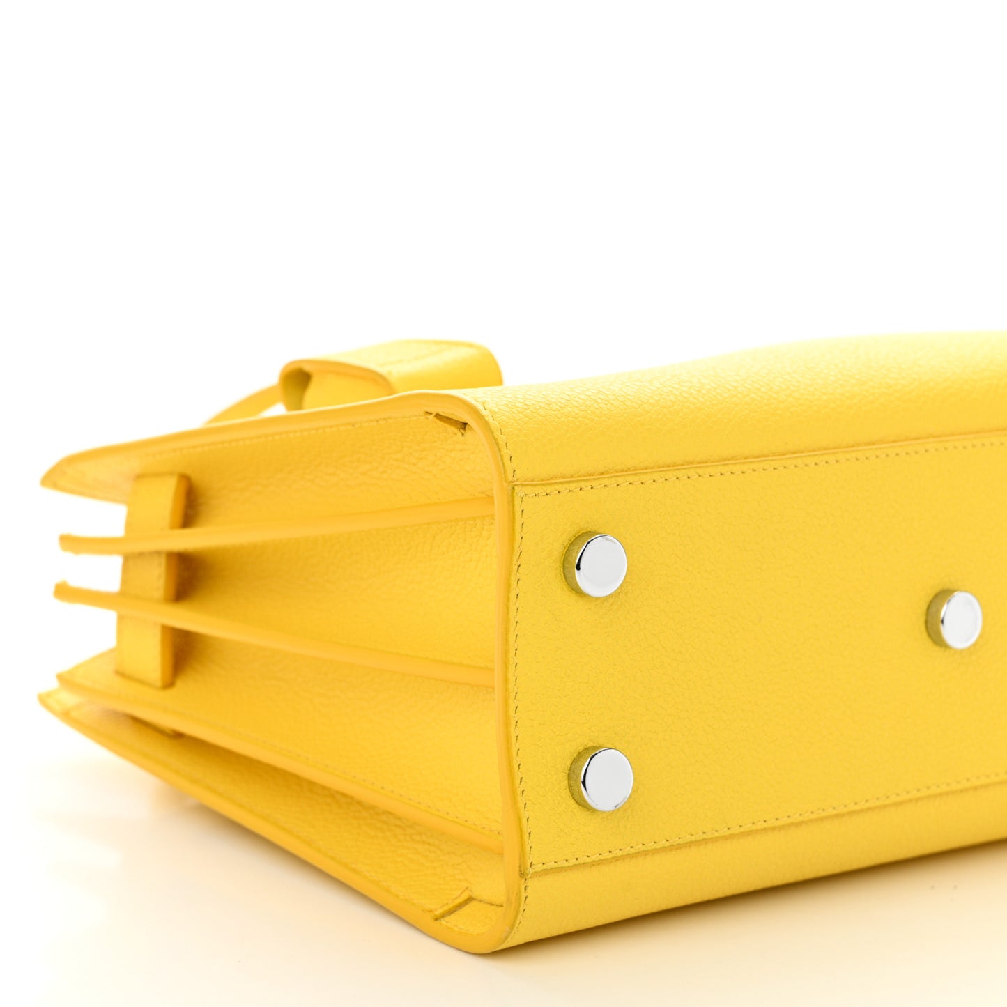 Grained Calfskin Nano Sac De Jour Jaune