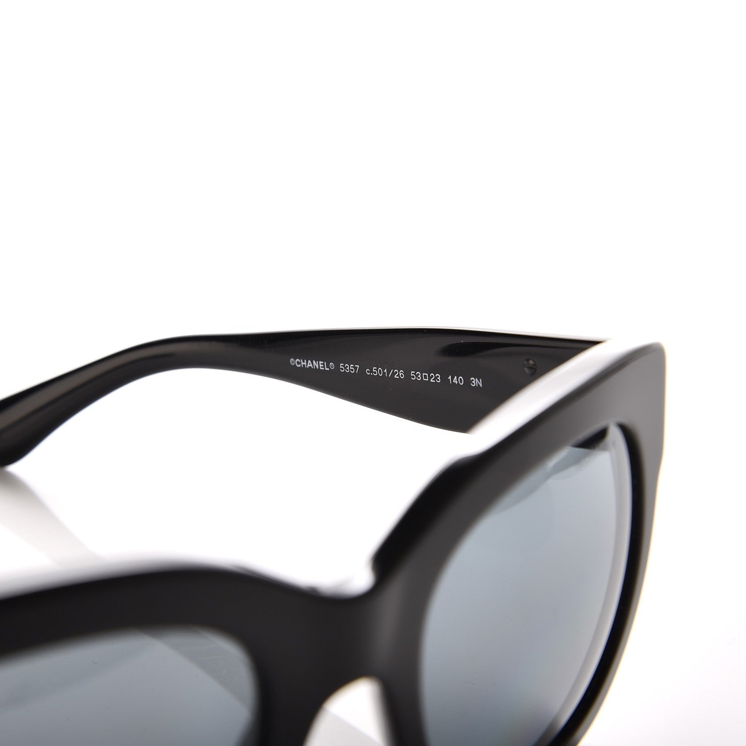 Chanel Mirror CC Sunglasses 5357 Black 5 of 8