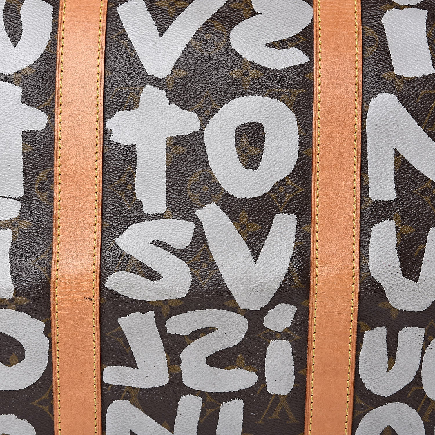 Louis Vuitton Graffiti Keepall 50 Silver 14 of 15