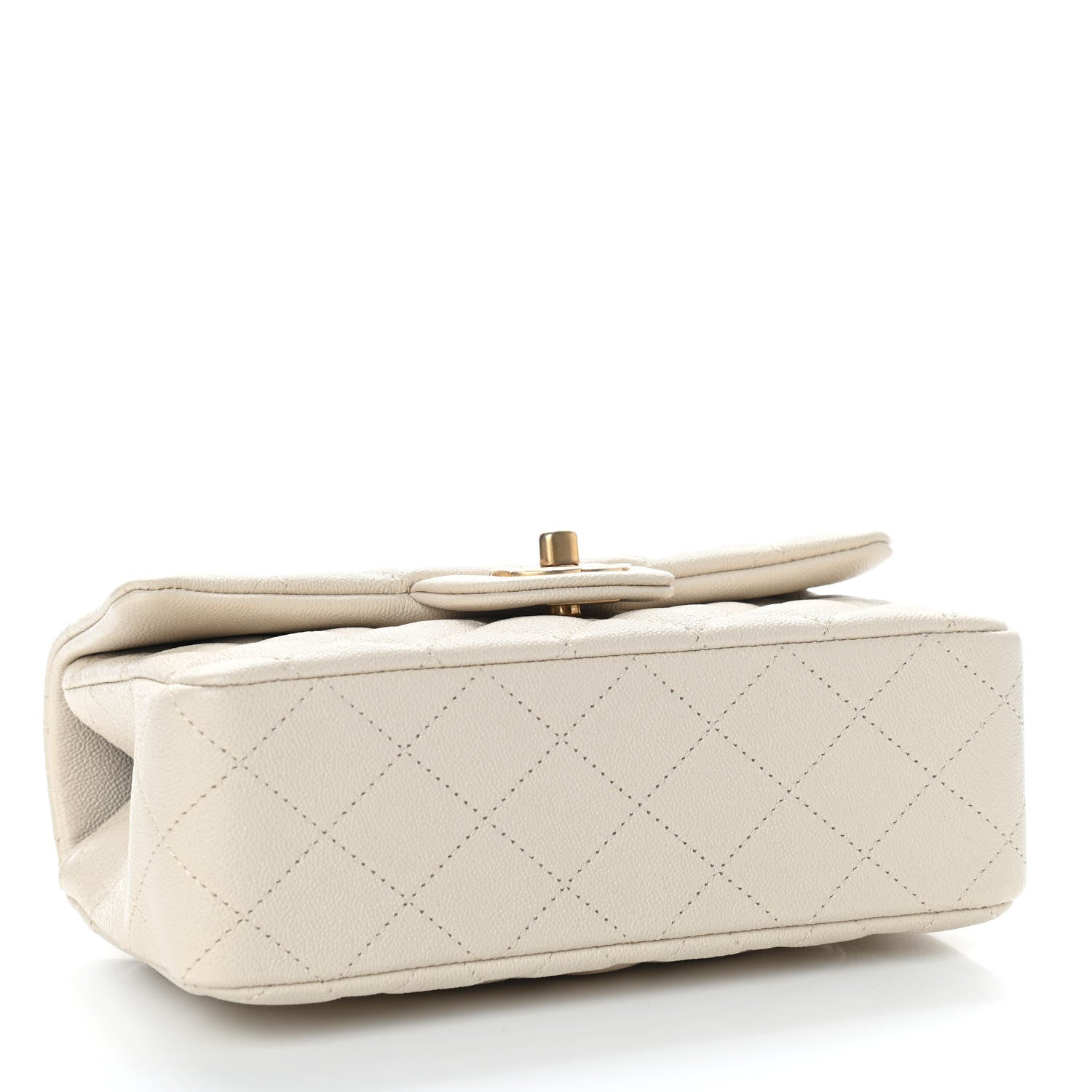 Chanel Caviar Quilted Mini Top Handle Rectangular Flap Beige 3 of 8