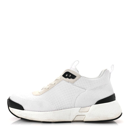 Hermes Technical Knit Suede Heros Sneakers 37.5 White 1 of 15