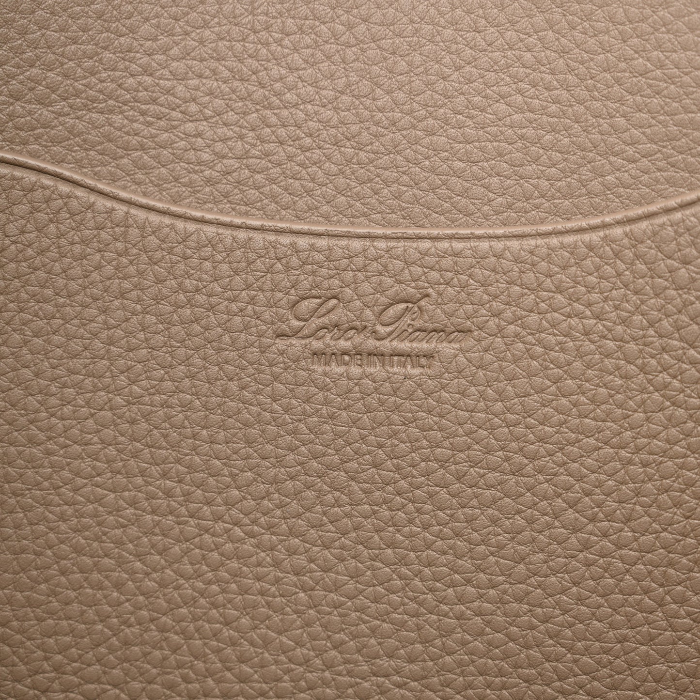 Grained Calfskin Small Beam Tote Warm Mastic