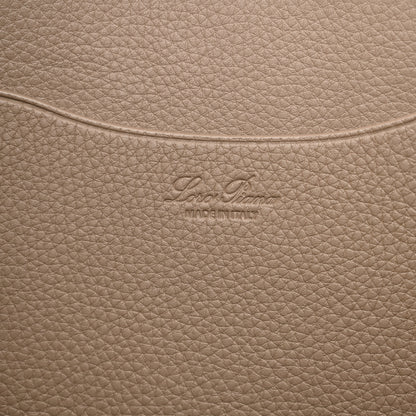 Loro Piana Grained Calfskin Small Beam Tote Warm Mastic 6 of 9