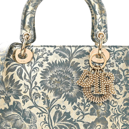 Christian Dior Metallic Calfskin Medium Brocart Lady Dior Multicolor 7 of 9