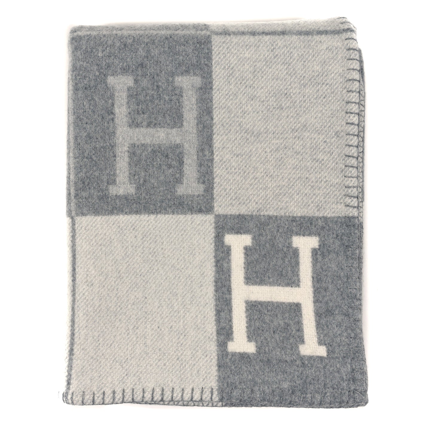 Wool Cashmere Avalon III Blanket Ecru Gris Clair