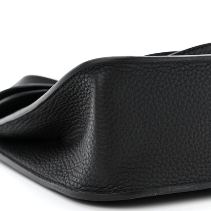 Hermes Taurillon Clemence Halzan 25 Black 9 of 10