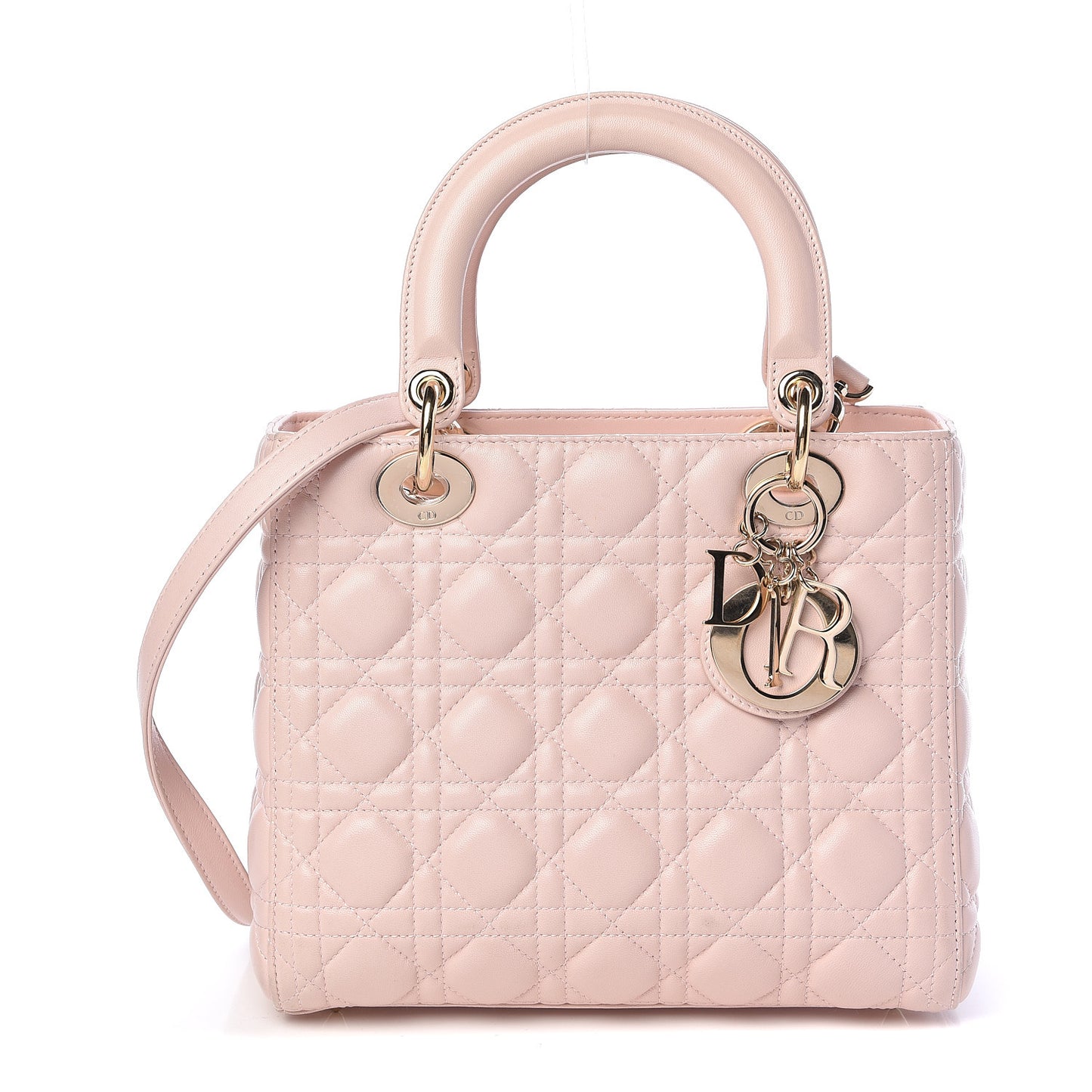 Lambskin Cannage Medium Lady Dior Light Pink