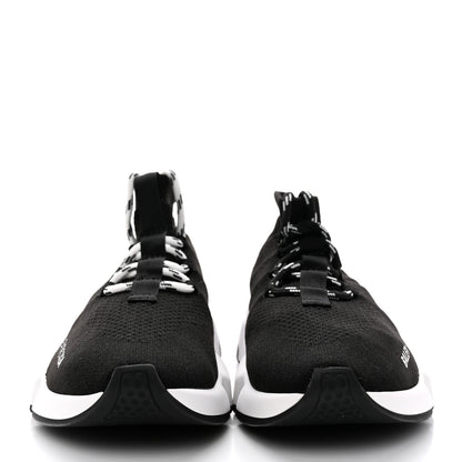Balenciaga Recycled Knit Bi-Color Sole Womens Speed Lace Up Sneakers 37 Black White 2 of 13