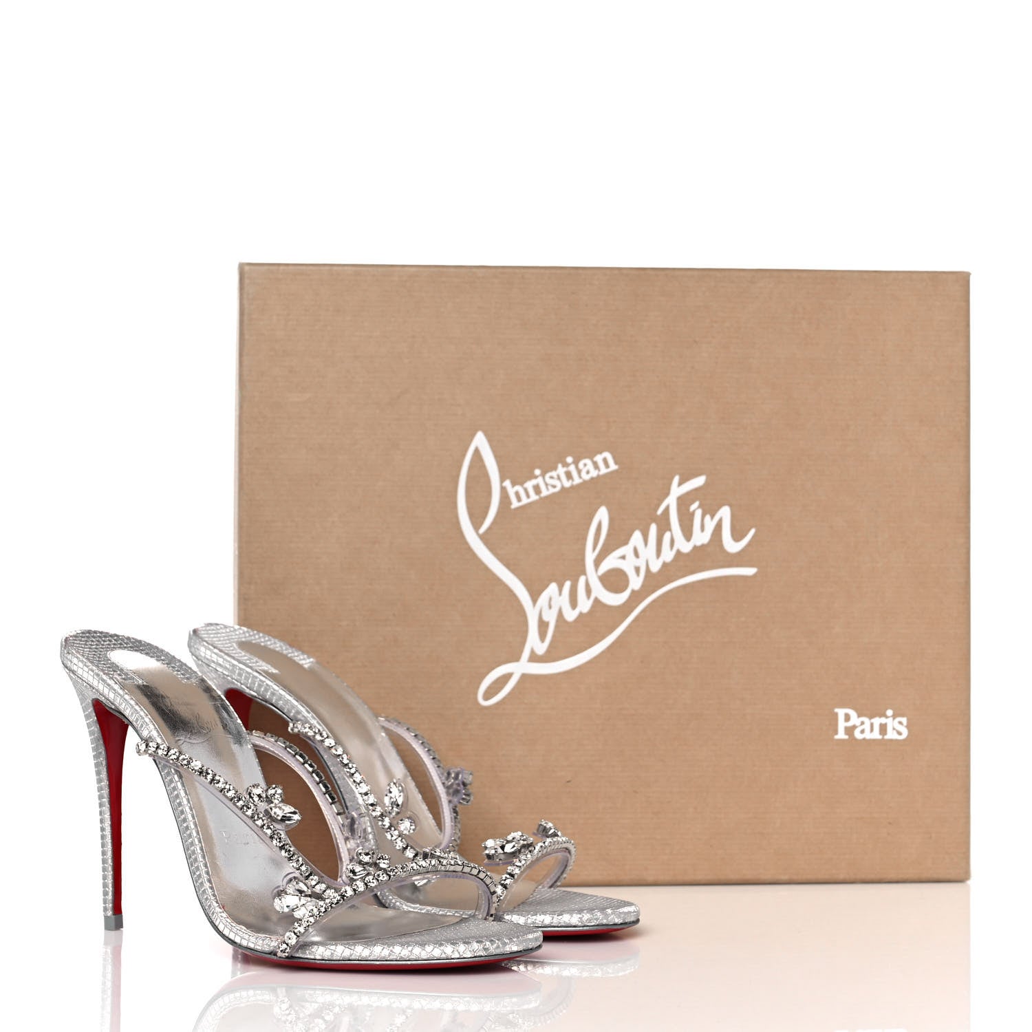 Christian Louboutin PVC Crystal Just Queen 100 Sandals 37 Crystal 8 of 8