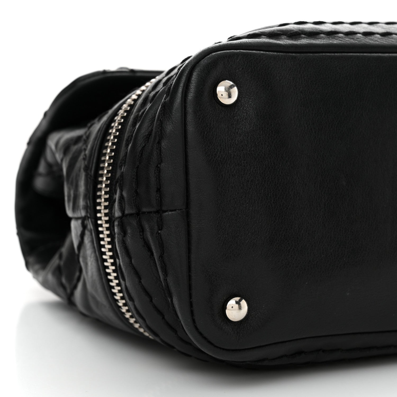 Chanel Calfskin Stitched Large Expandable Flap Bag Black 9 of 14