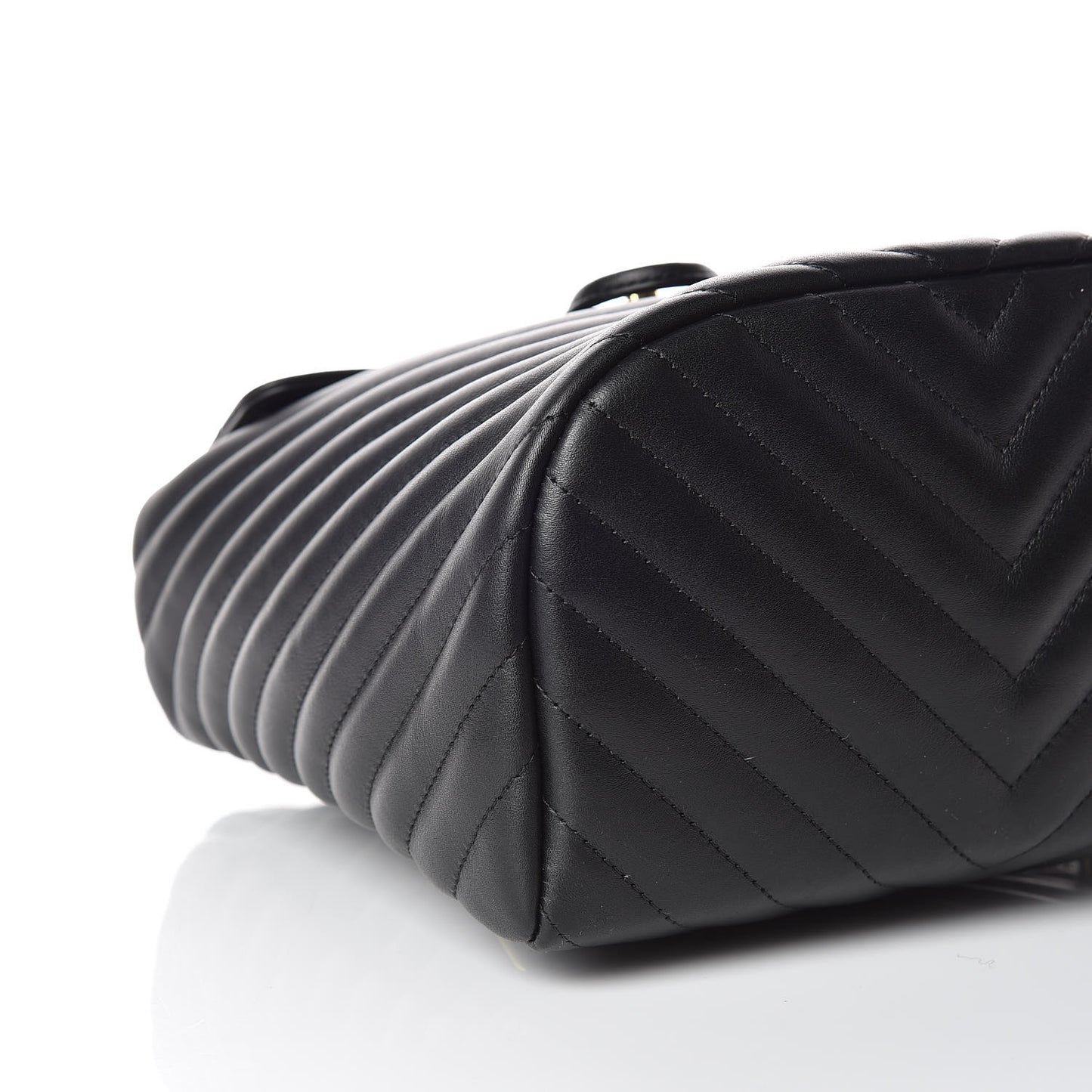 Calfskin Chevron Quilted Small Urban Spirit Backpack Black