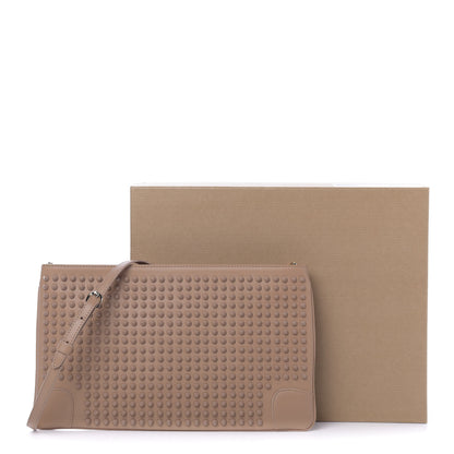 Christian Louboutin Calfskin Studded Loubiposh Chain Clutch Nude 13 of 13