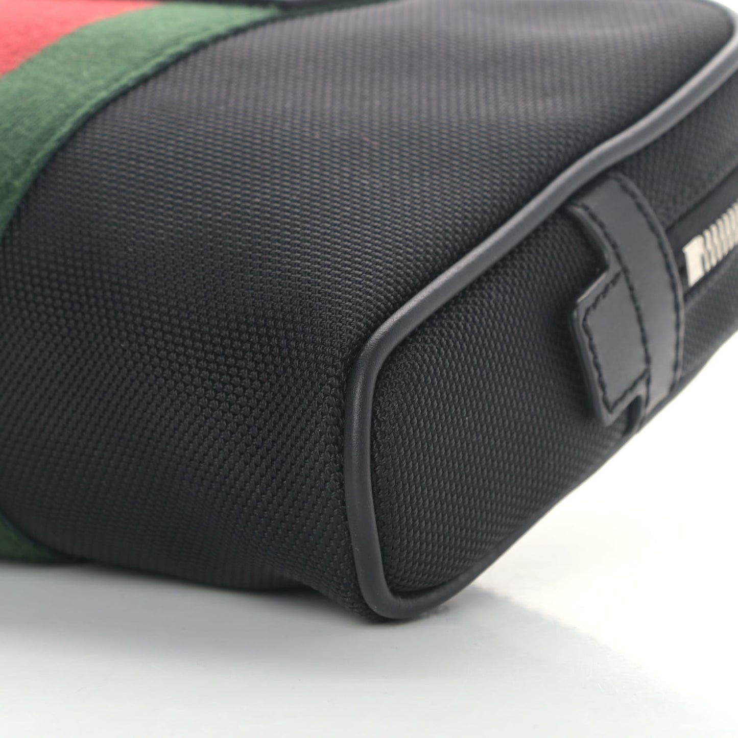 Canvas Web Slim Belt Bag Black
