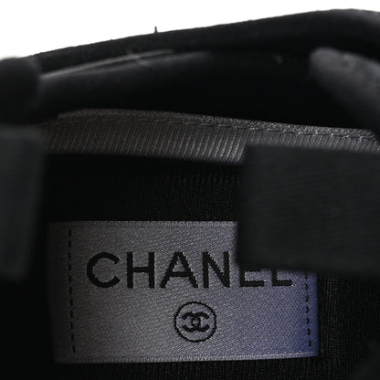 Chanel Velvet Calfskin Mixed Fibers CC Sneakers 38.5 Black 8 of 10
